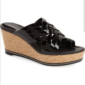 DONALD J. PLINER~Flore Patent:Cork Wedge Sandals~9